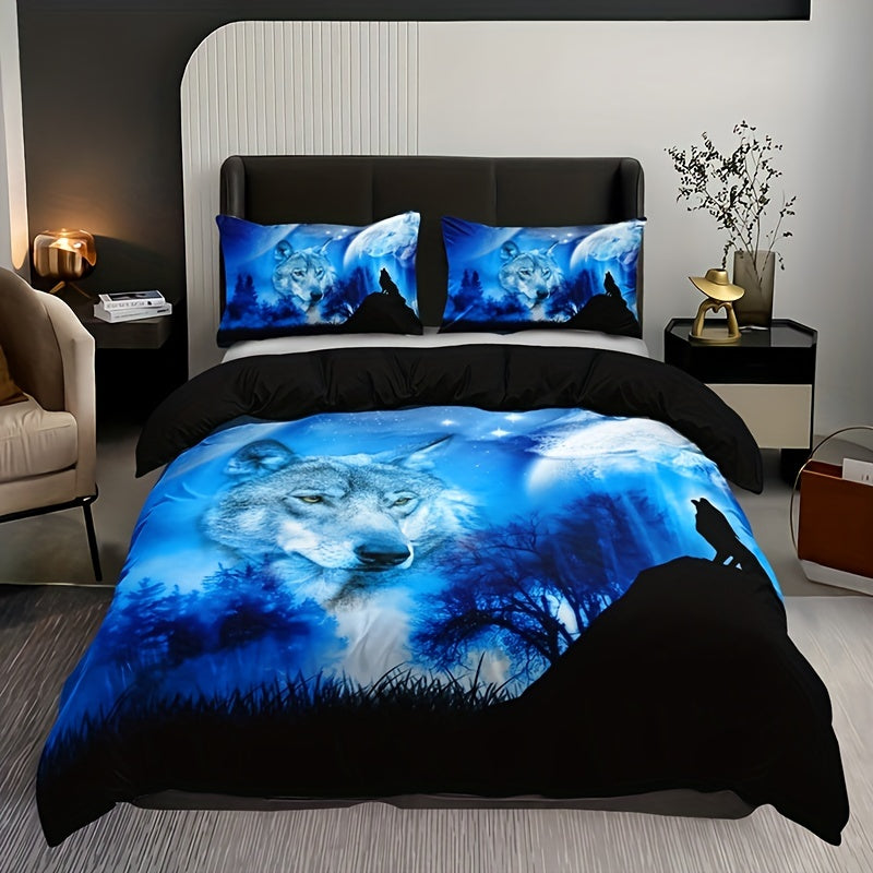 Dark Wolf 3-Piece Duvet Cover Set