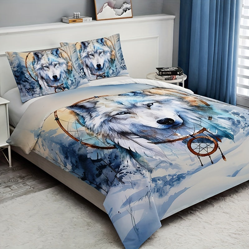 Dark Wolf 3-Piece Duvet Cover Set