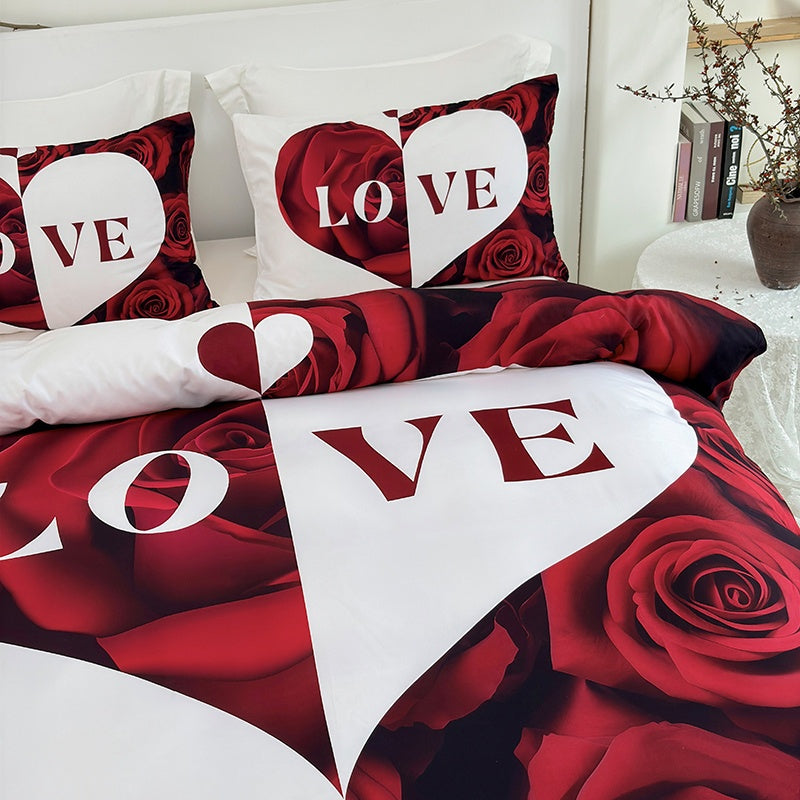 Romantic Heart 3-Piece Duvet Cover Set