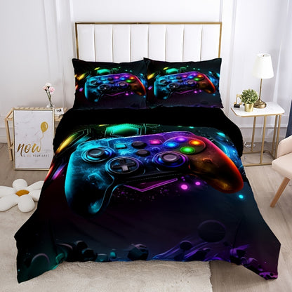 Gamepad Print 3-Piece Duvet Cover Set