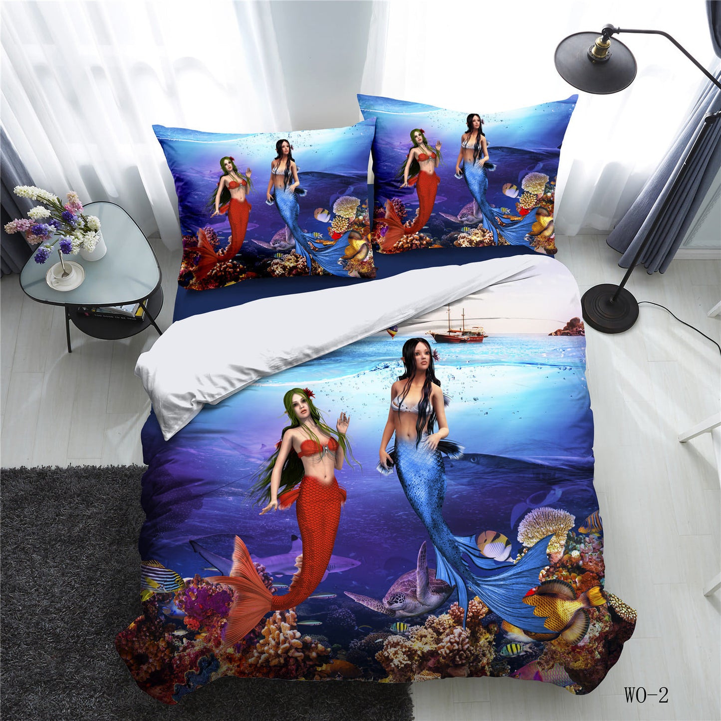 Cloudrest 3-Piece Digital Print Duvet Cover Set