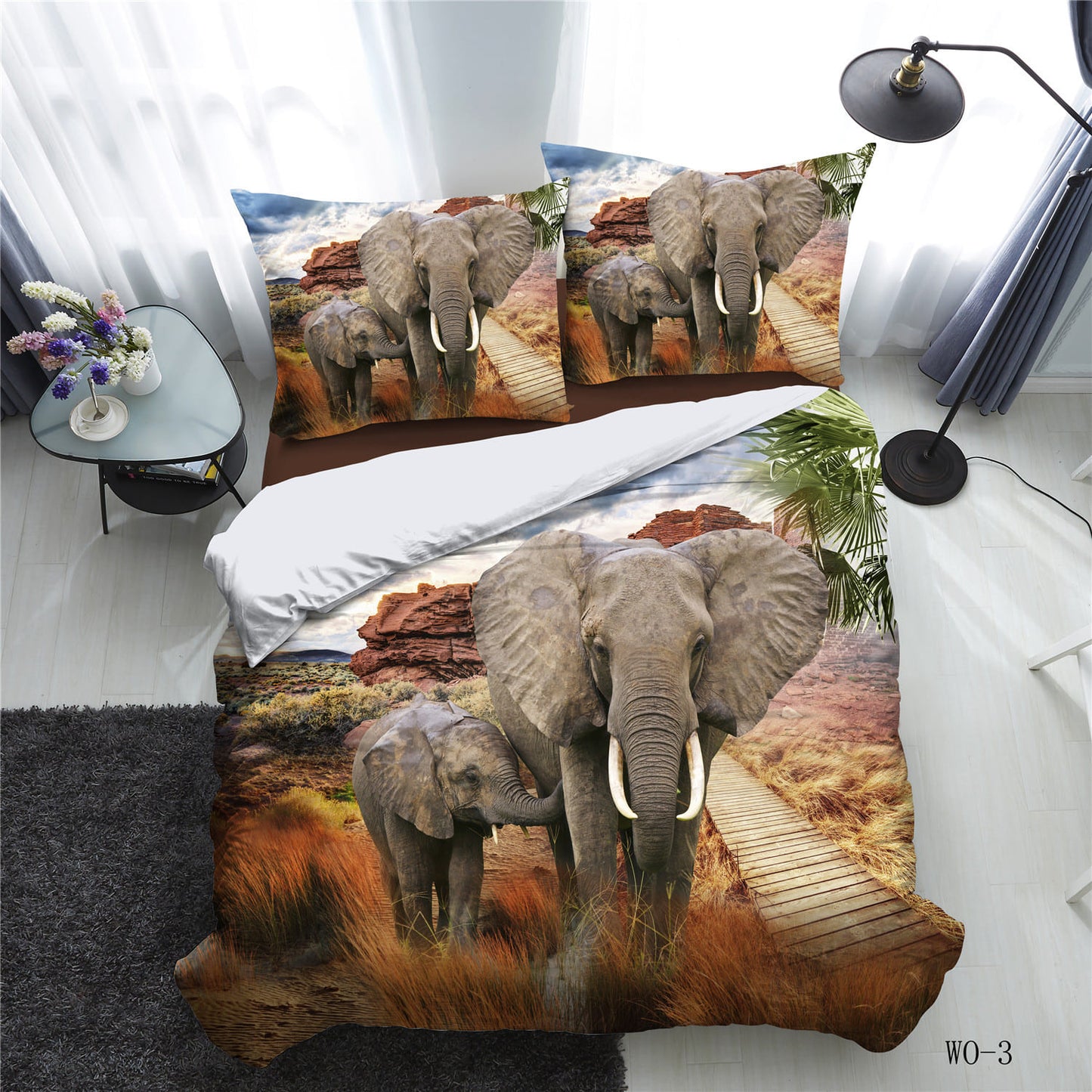 Cloudrest 3-Piece Digital Print Duvet Cover Set