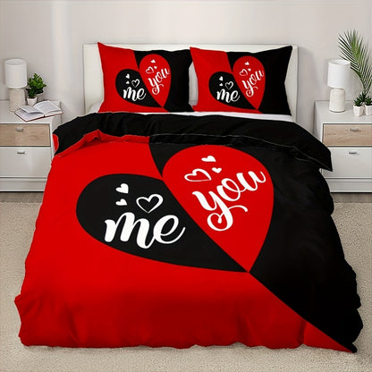 Heart Charm 3-Piece Duvet Cover Set