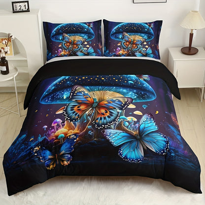 Butterfly Bloom 3-Piece Duvet Cover Set