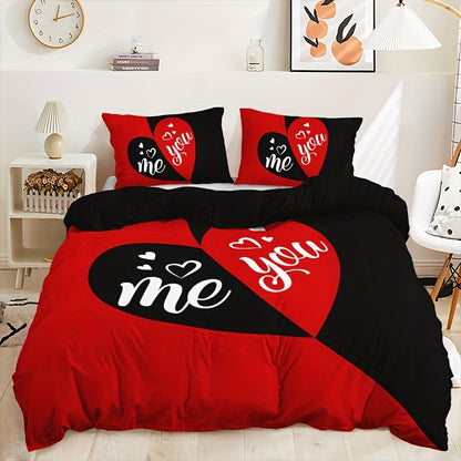 Heart Charm 3-Piece Duvet Cover Set