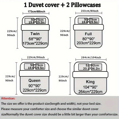 Romantic Heart 3-Piece Duvet Cover Set
