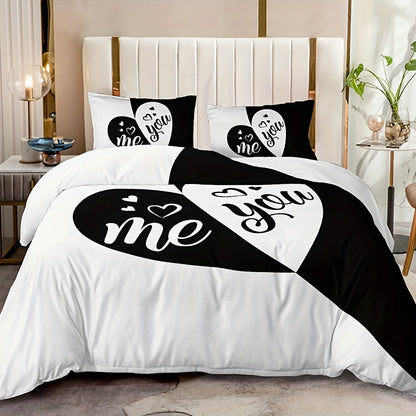 Heart Charm 3-Piece Duvet Cover Set