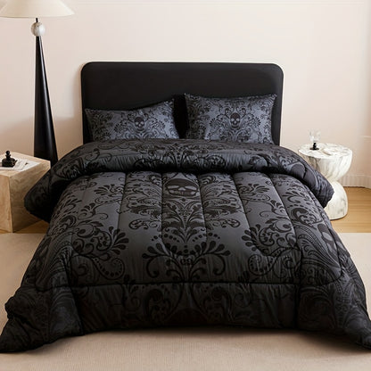 Gothic Skull Baroque 3-Piece Duvet Cover Set