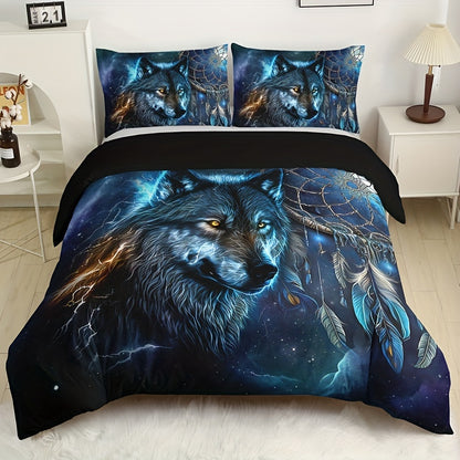 Dark Wolf 3-Piece Duvet Cover Set