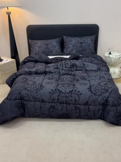 Gothic Skull Baroque 3-Piece Duvet Cover Set