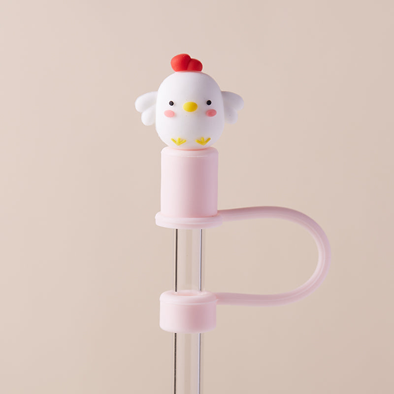 straw cover, dustproof straw stopper, cute cartoon design