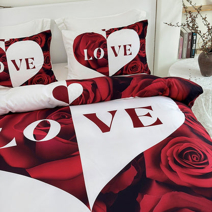 Romantic Heart 3-Piece Duvet Cover Set